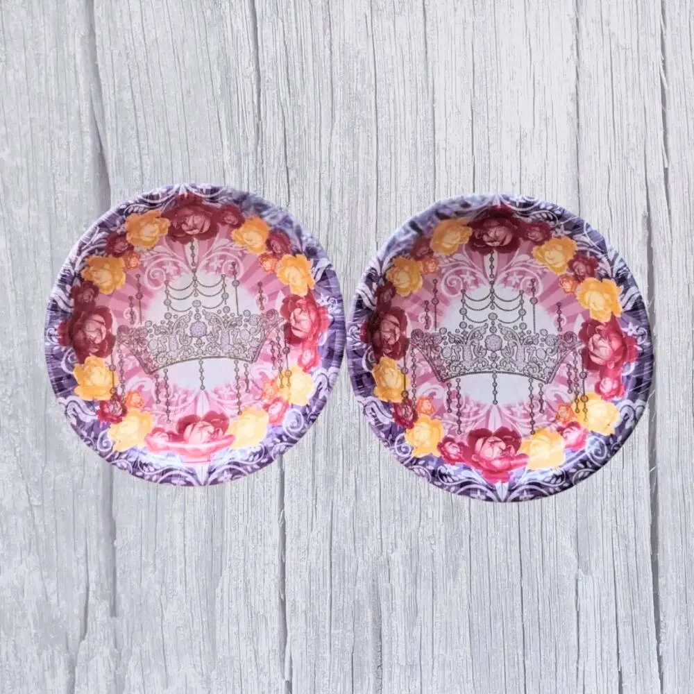 Crown Princess Pink Purple Party Set 16 Plates Punk Princess